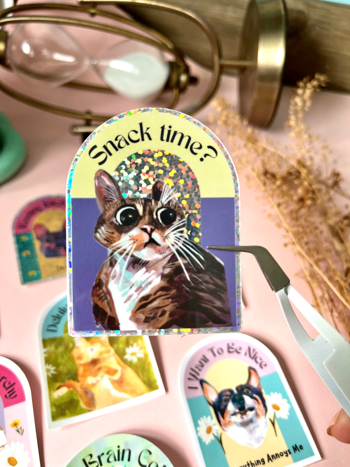 Arched Sticker with Relatable Phrases