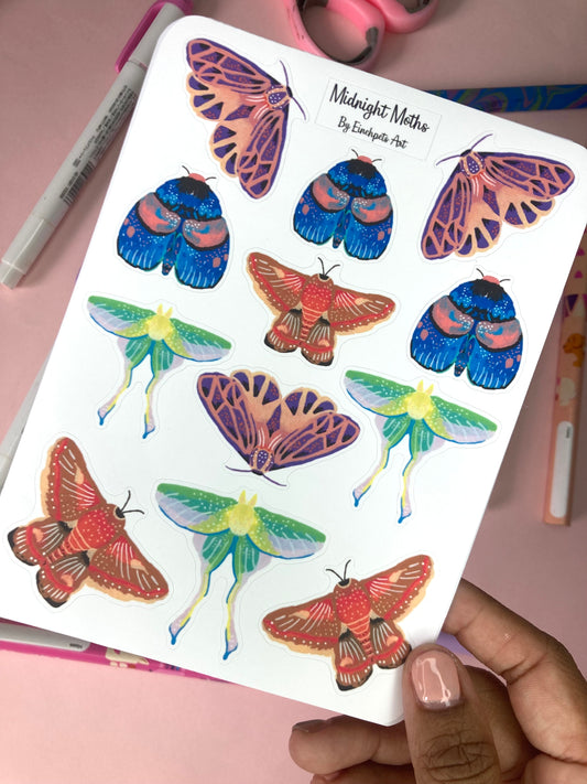 MIDNIGHT MOTH Sticker Sheet