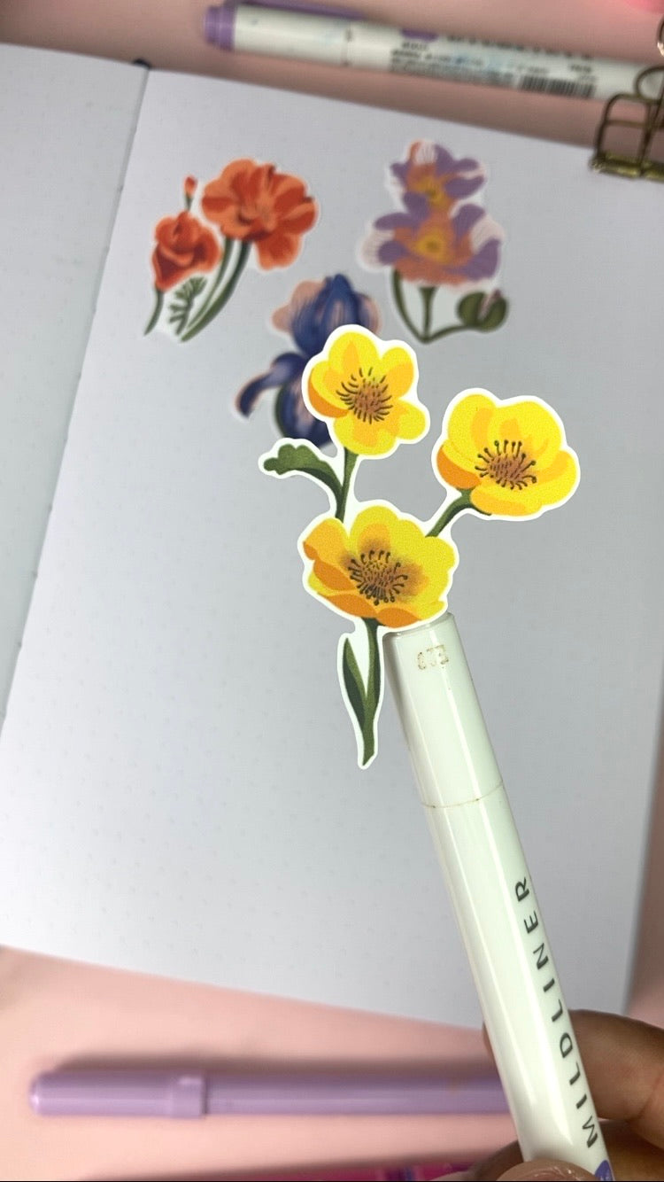 SPRING FLOWERS Sticker Sheet