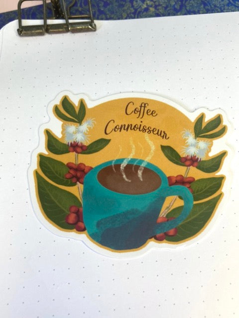 Coffee Connoisseur Vinyl Sticker