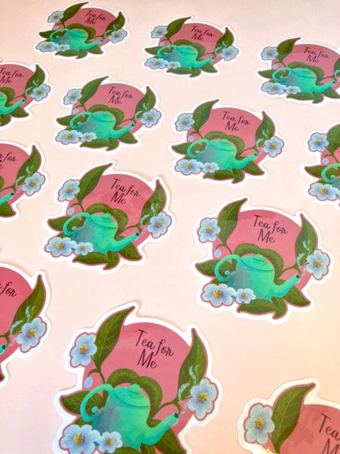 Tea for Me Vinyl Sticker