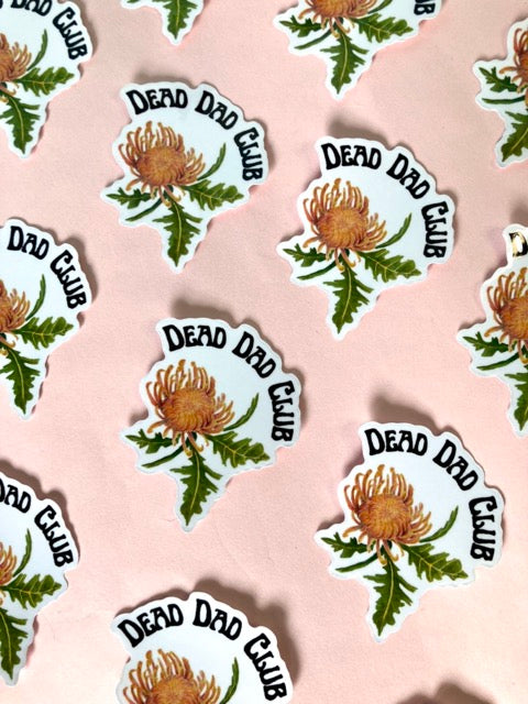 DEAD DAD CLUB Transparent Sticker