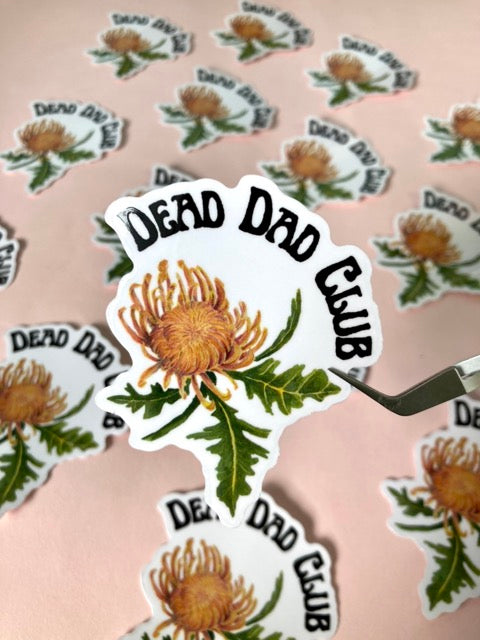 DEAD DAD CLUB Transparent Sticker