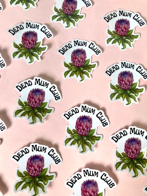 DEAD MUM CLUB Transparent Sticker