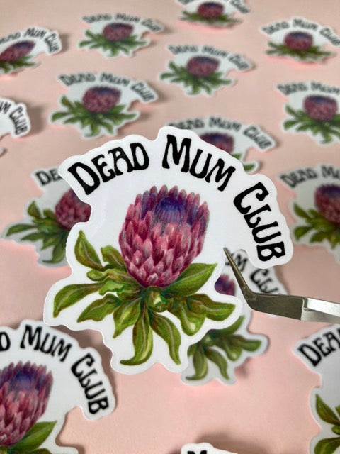 DEAD MUM CLUB Transparent Sticker