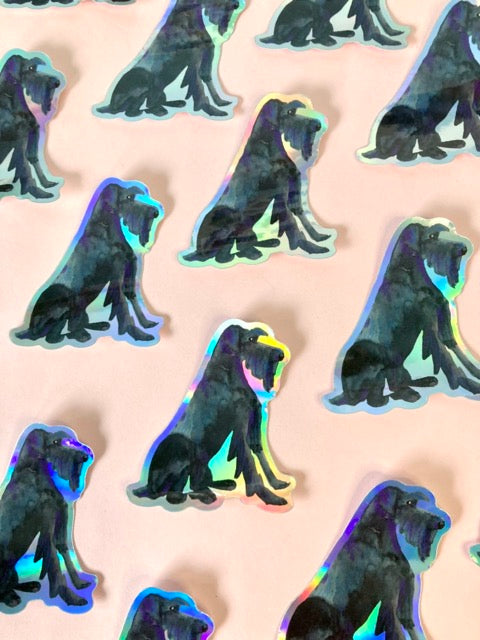 STEWARD the Schnauzer Holographic Sticker