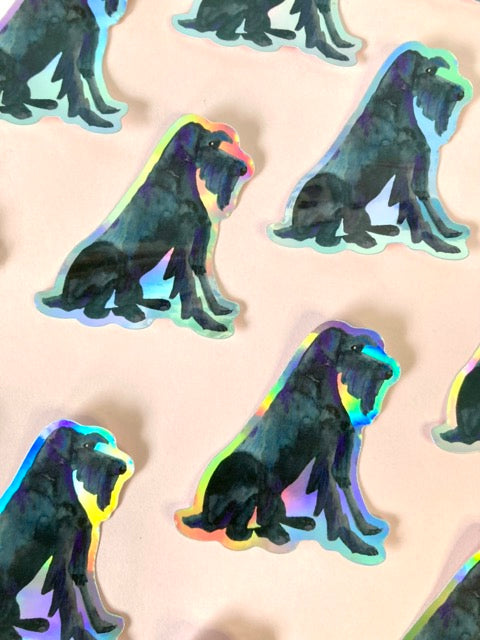 STEWARD the Schnauzer Holographic Sticker