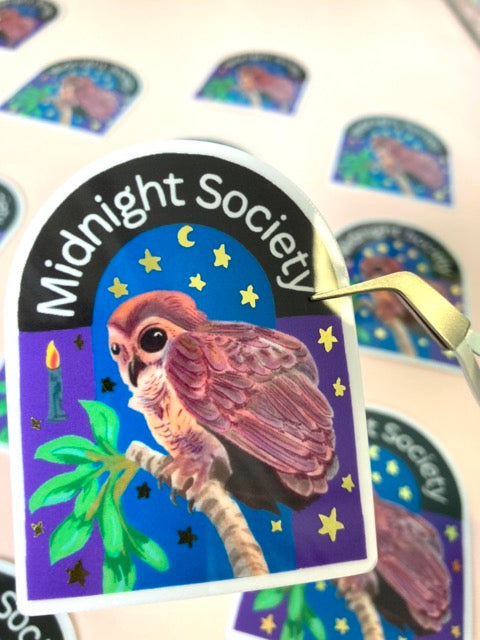 MIDNIGHT SOCIETY Sticker with Gold Foil